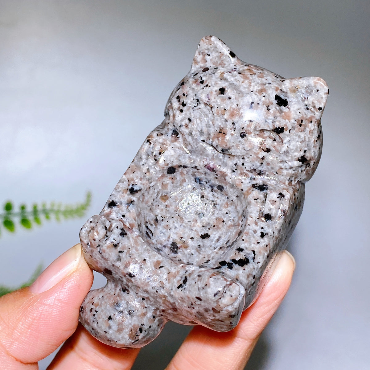 3.1" Natural Crystal Cat Shape Stand Carving Wholesale