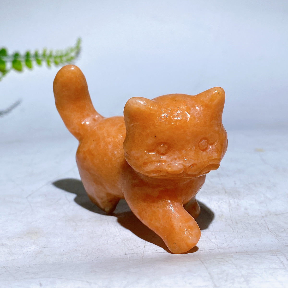 2.3" Natural Crystal Cat Carving Wholesale