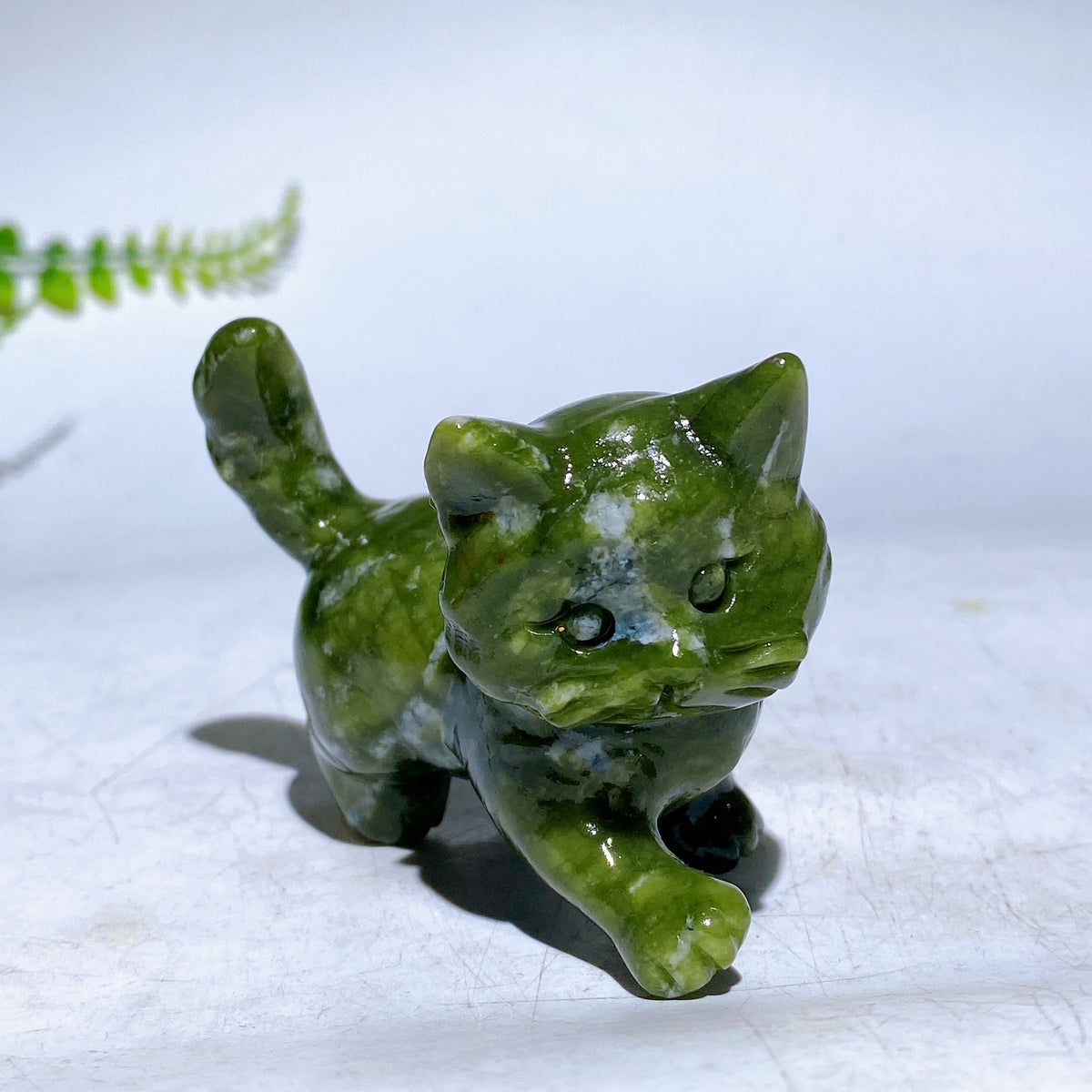 2.3" Natural Crystal Cat Carving Wholesale