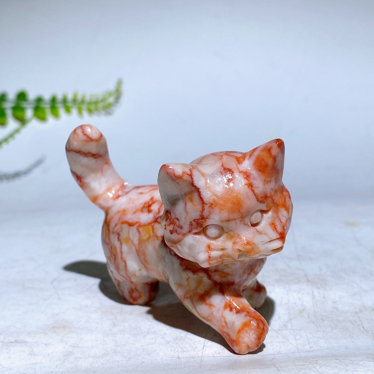 2.3" Natural Crystal Cat Carving Wholesale