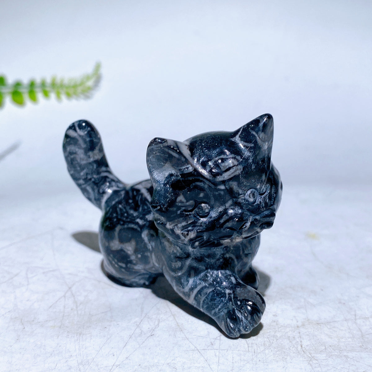 2.3" Natural Crystal Cat Carving Wholesale