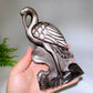 16cm Silver Obsidian Flamingo Carving Wholesale