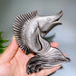 12cm Silver Obsidian Fish Carving Wholesale