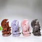 3.2" Natural Crystal Wolf Moon Carving Wholesale