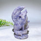 3.2" Natural Crystal Wolf Moon Carving Wholesale