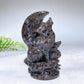3.2" Natural Crystal Wolf Moon Carving Wholesale