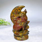 3.2" Natural Crystal Wolf Moon Carving Wholesale