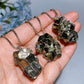 Raw Pyrite Pendant with Chain Necklace Crystal Healing Bulk Wholesale