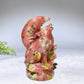 3.2" Natural Crystal Wolf Moon Carving Wholesale