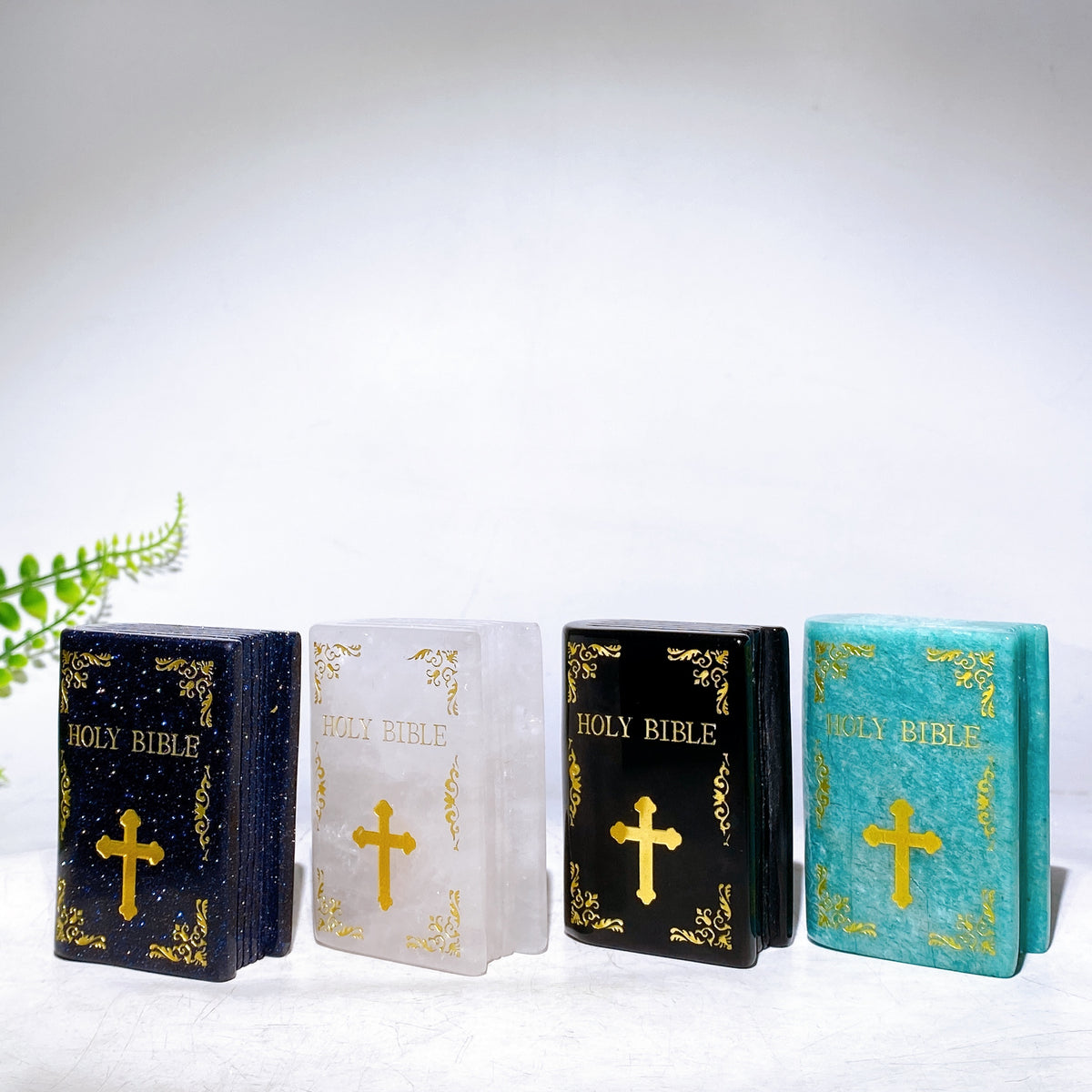 2.8" Natural Crystal Holy Bible Carving Wholesale