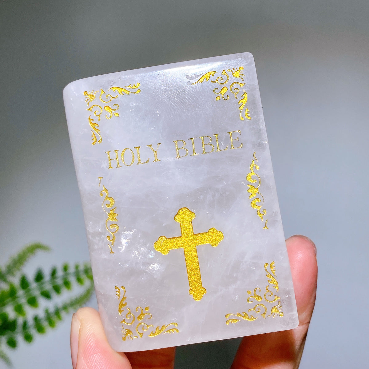 2.8" Natural Crystal Holy Bible Carving Wholesale