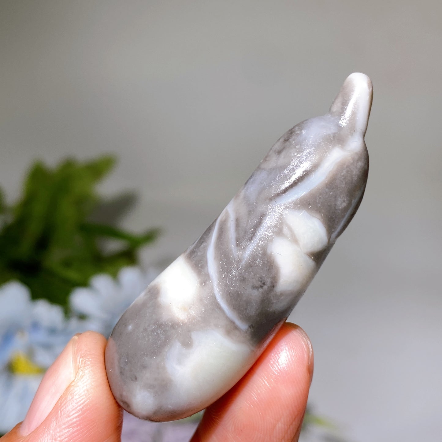 2.3" Crystal Eggplant Aubergine Vegetable Carving Crystal Healing Bulk Wholesale