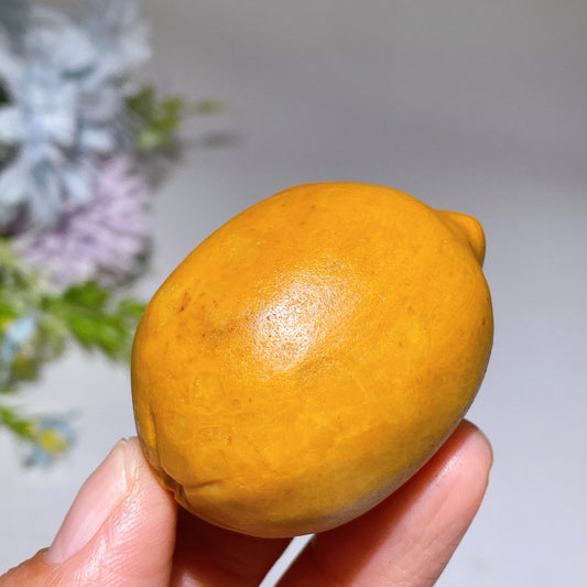 2.0" Yellow Jade Lemon Fruit Carving Crystal Healing Bulk Wholesale