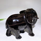 18cm Unique Silver Obsidian Elephant Carving Wholesale