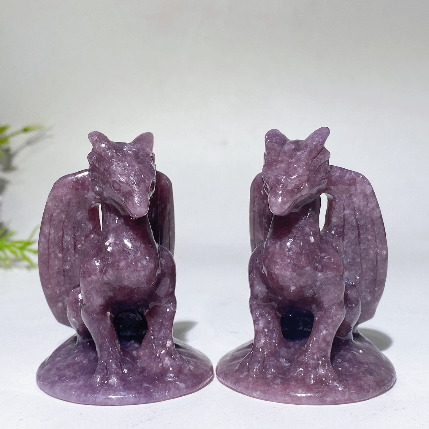 2.7" Lepidolite Dragon Carving Crystal Healing Bulk Wholesale