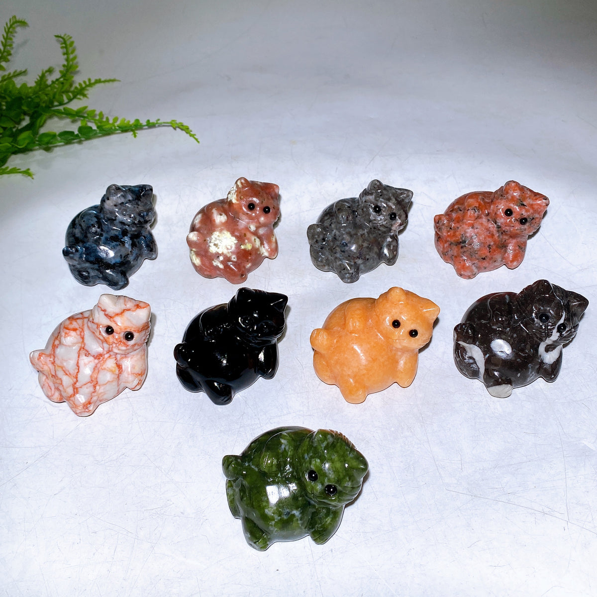 2.2" Natural Crystal Cat Carving Wholesale