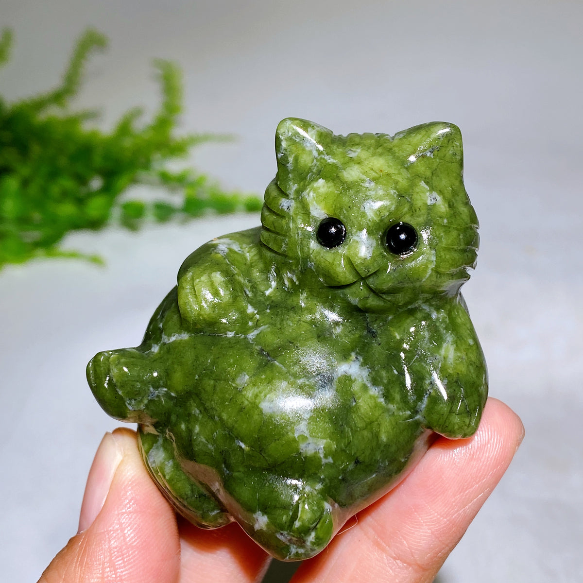 2.2" Natural Crystal Cat Carving Wholesale