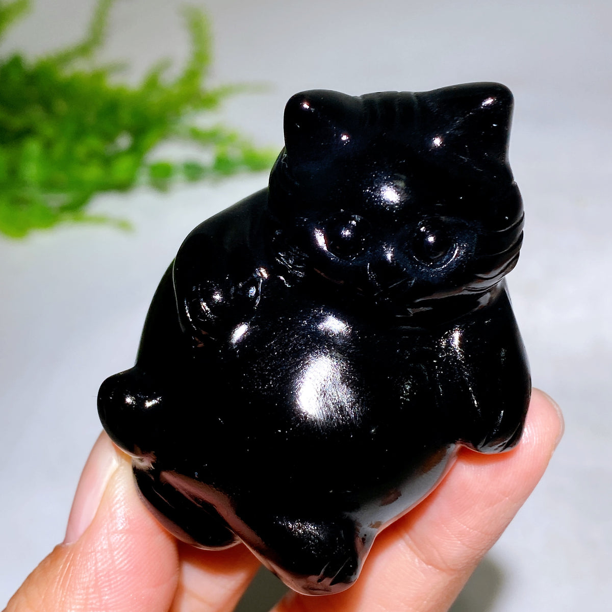 2.2" Natural Crystal Cat Carving Wholesale