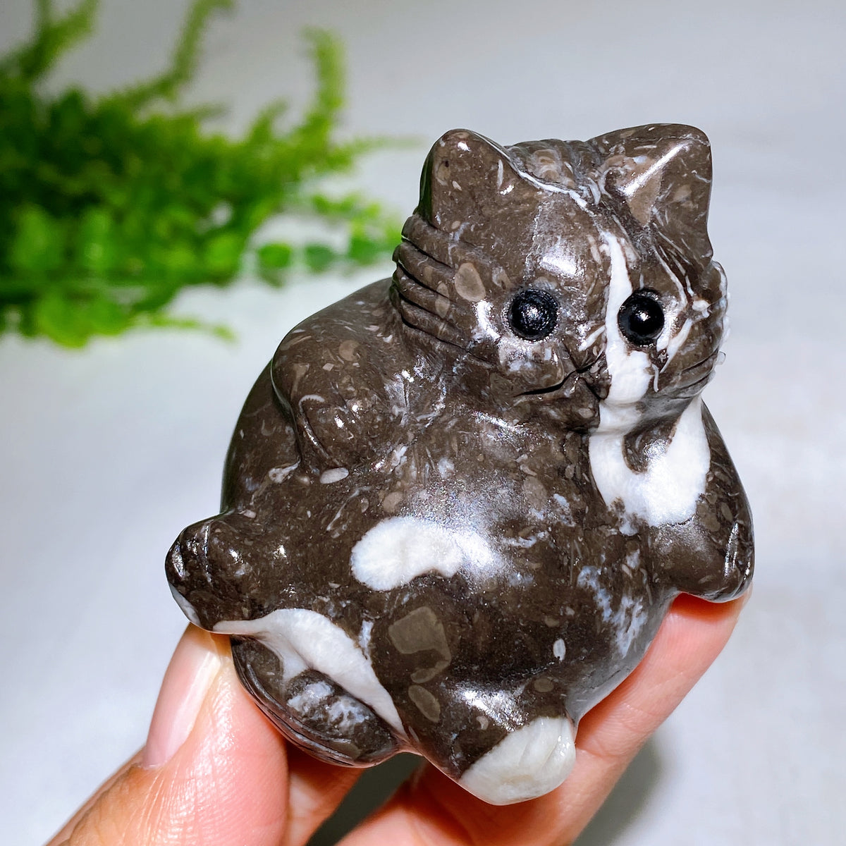 2.2" Natural Crystal Cat Carving Wholesale
