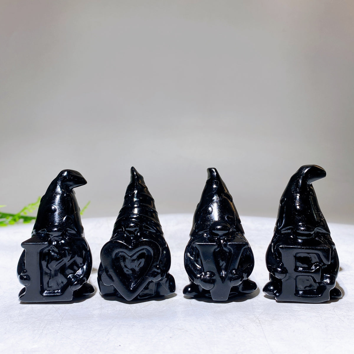 2.4" Natural Crystal Dwarf with LOVE Letter Carving Wholesale