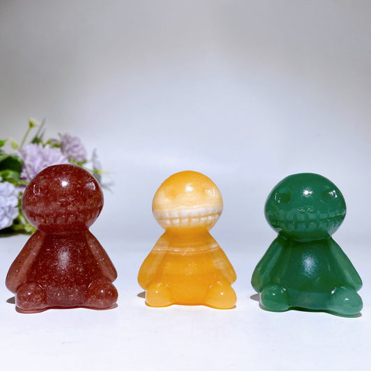 2.1"-2.4" Crystal Voodoo Doll Carving Crystal Healing Bulk Wholesale