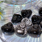 2cm Drilled Silver Obsidian Buddha Pendant Bulk Wholesale