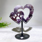 Natural Crystal Double Heart Carving with Stand Wholesale