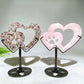 Natural Crystal Double Heart Carving with Stand Wholesale
