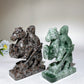 4.9" Yooperlite Green Dot Jade Horse Indian Carving Bulk Wholesale