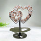 Natural Crystal Double Heart Carving with Stand Wholesale