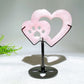 Natural Crystal Double Heart Carving with Stand Wholesale