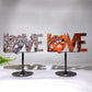 Natural Yooperlite Mahogany LOVE Letters Carving with Stand Wholesale