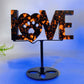 Natural Yooperlite Mahogany LOVE Letters Carving with Stand Wholesale
