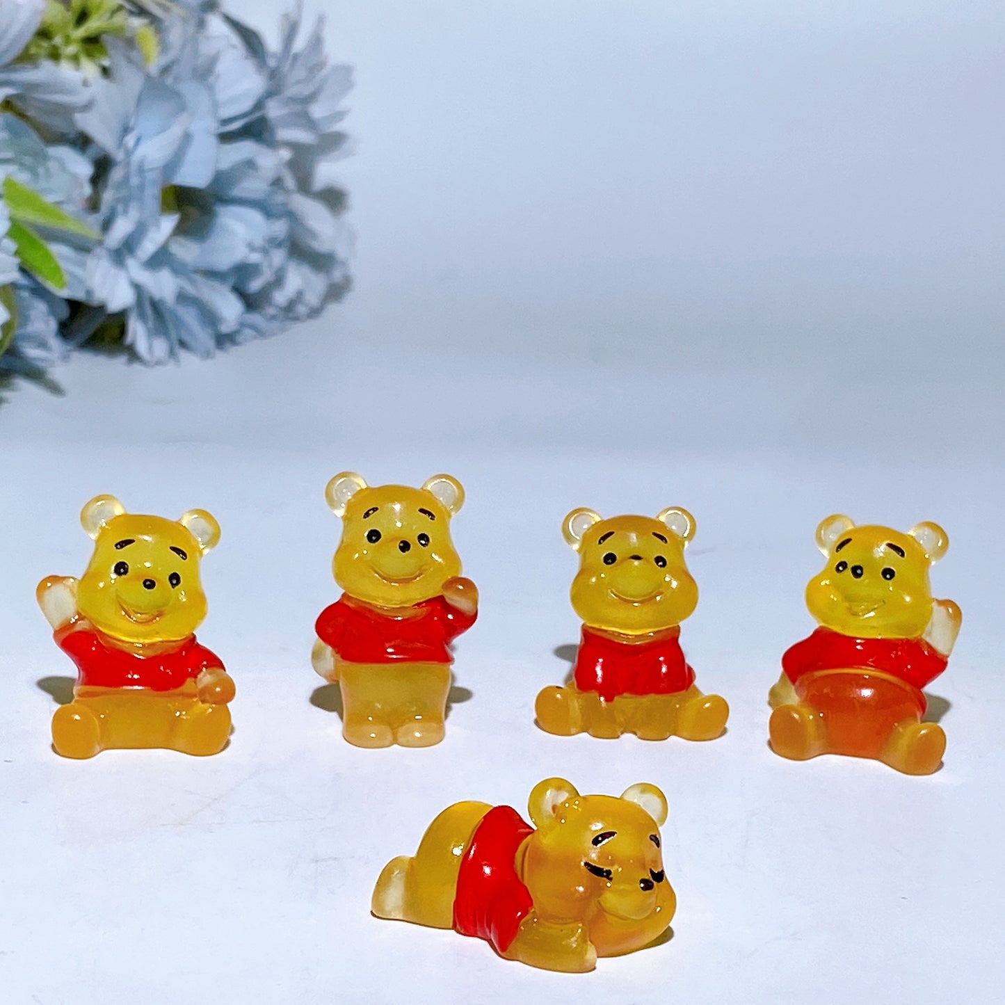 Mini Luminous Winnie the Pooh Carving Crystal Healing Bulk Wholesale