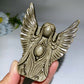 3.5" Golden Obsidian Silver Obsidian Angel Carving Bulk Wholesale