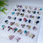 Adjustable Double Crystal Raw Stone Ring Bulk Wholesale