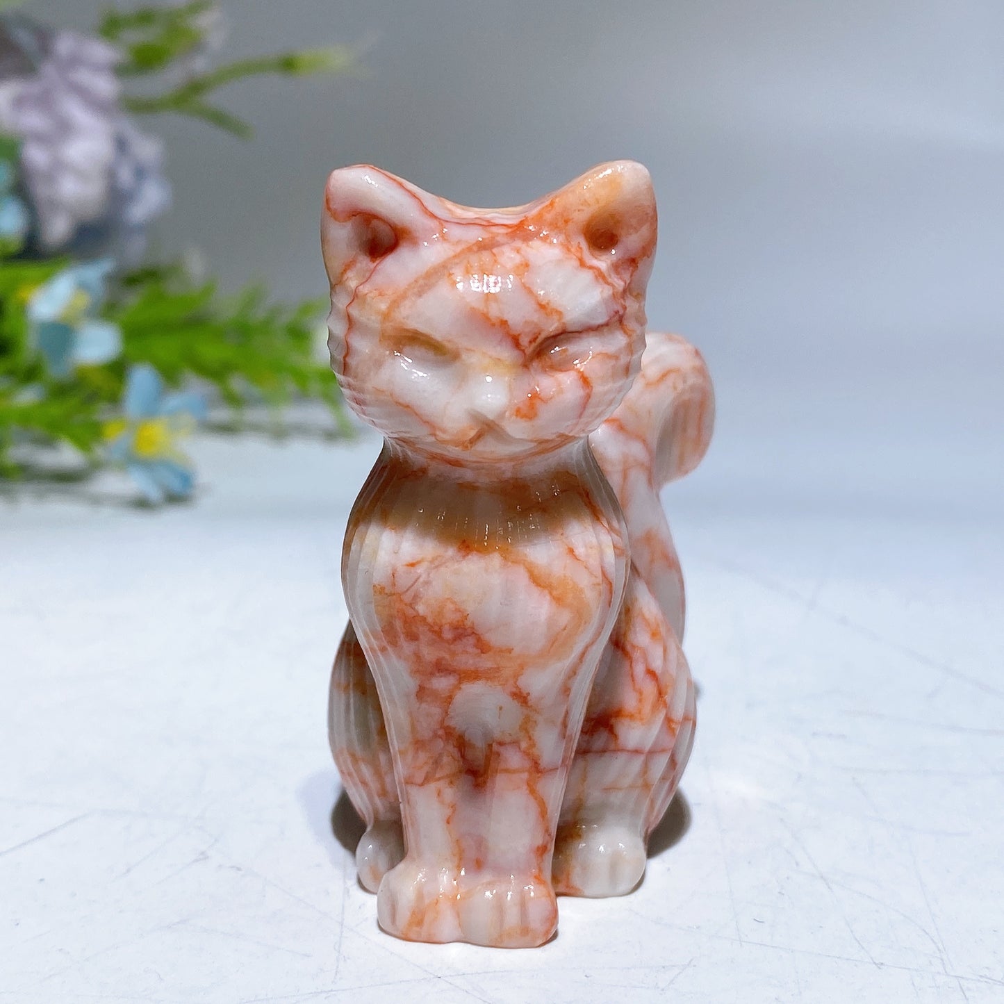 2.4" Crystal Cat Carving Crystal Healing Bulk Wholesale