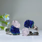 Adjustable Double Crystal Raw Stone Ring Bulk Wholesale