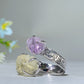 Adjustable Double Crystal Raw Stone Ring Bulk Wholesale