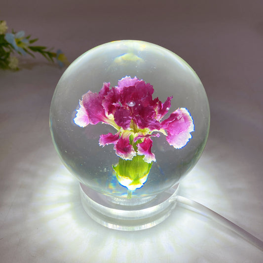 70mm 80mm Resin Flower Sphere Crystal Healing Bulk Wholesale