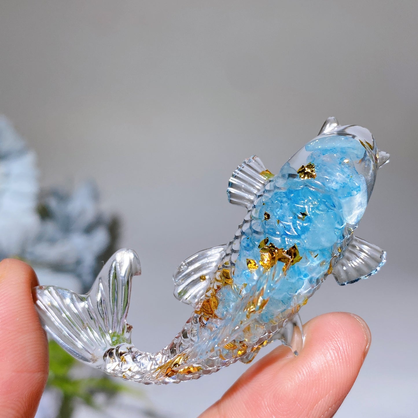 Resin Fish Infused Crystal Chips Carving Crystal Healing Bulk Wholesale