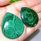 1.6"-2.2" Malachite Water-drop Shape Cabochon for Jewelry DIY Bulk Wholesale