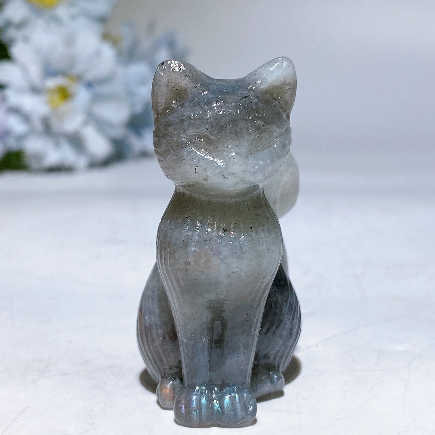 2.4" Crystal Cat Carving Crystal Healing Bulk Wholesale