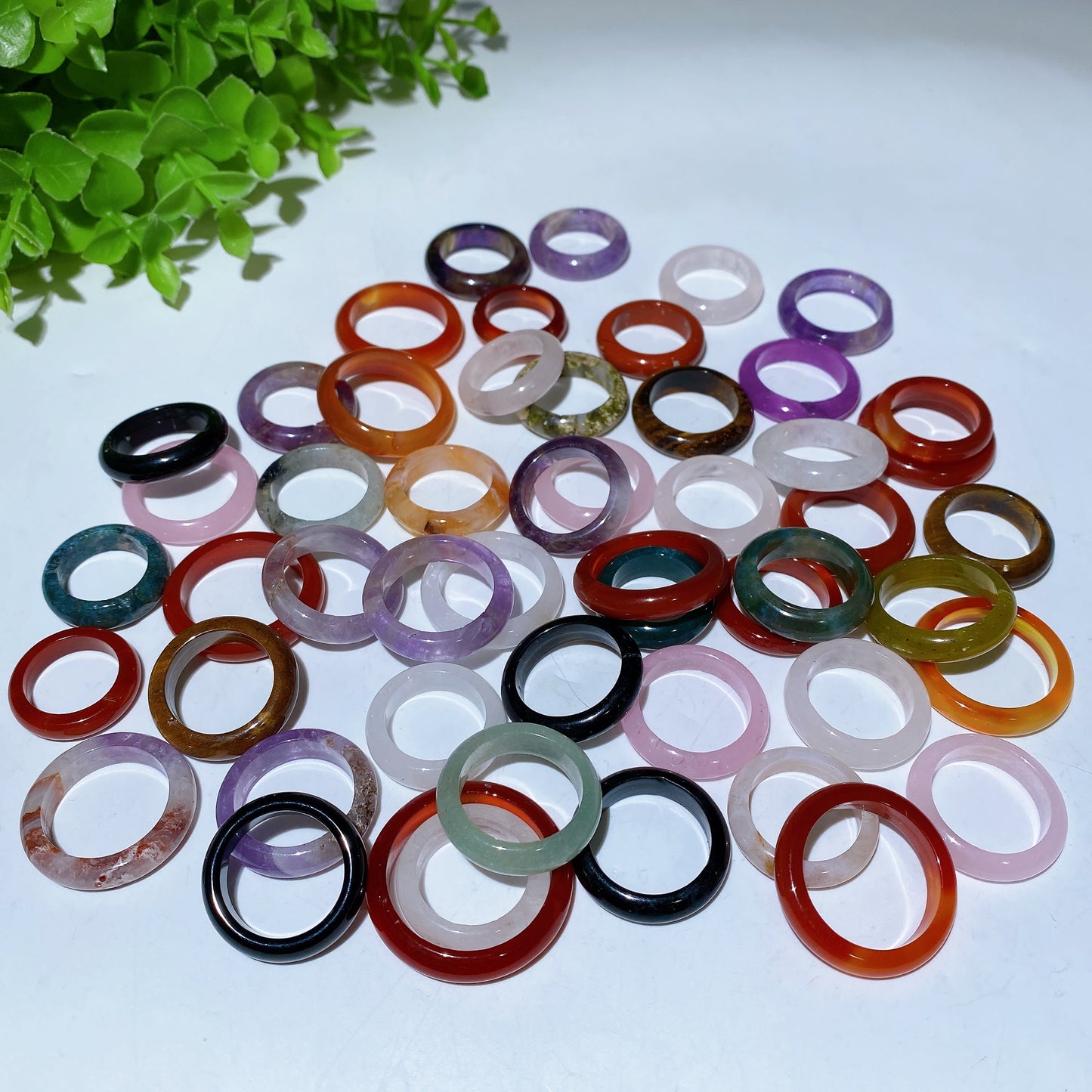 15-22mm Mixed Crystal Rings Bag Bulk Wholesale