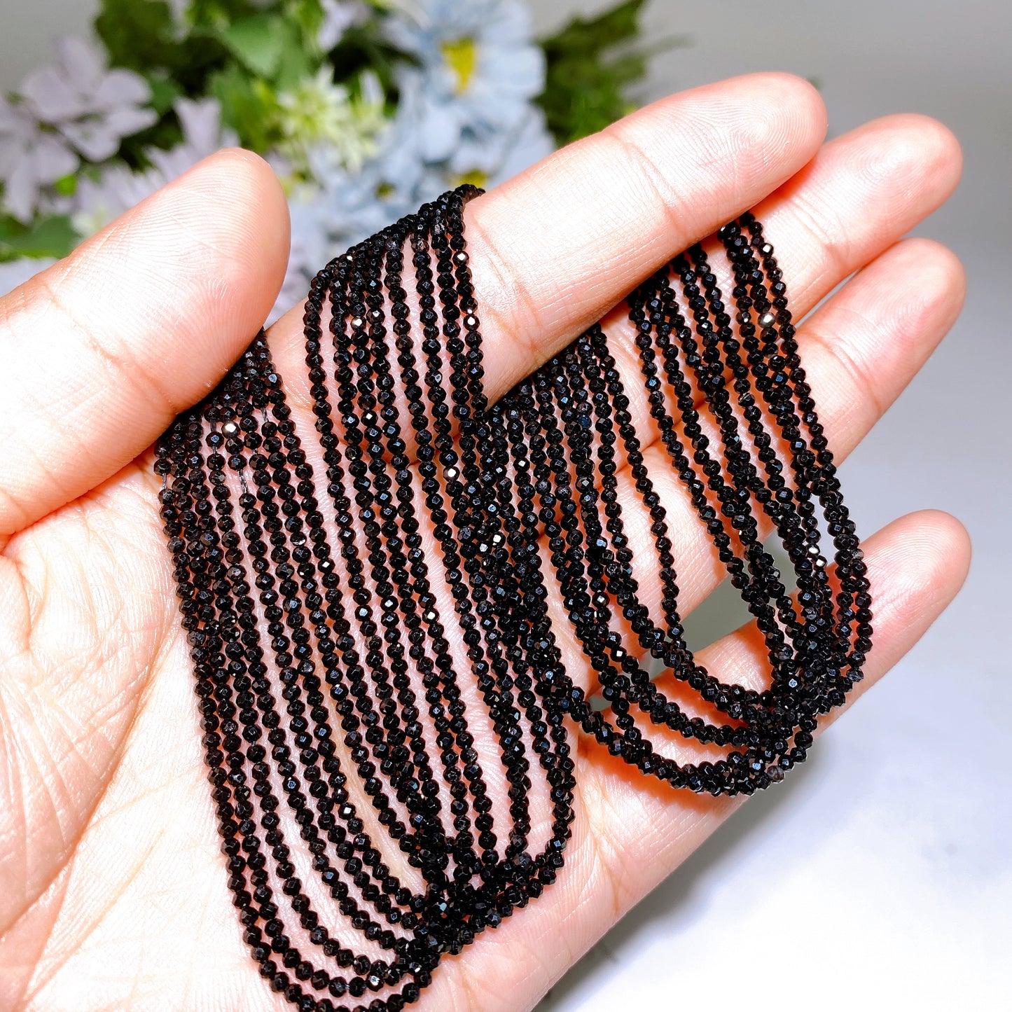 2mm Faceted Crystal Beads String Crystal Healing Bulk Wholesale