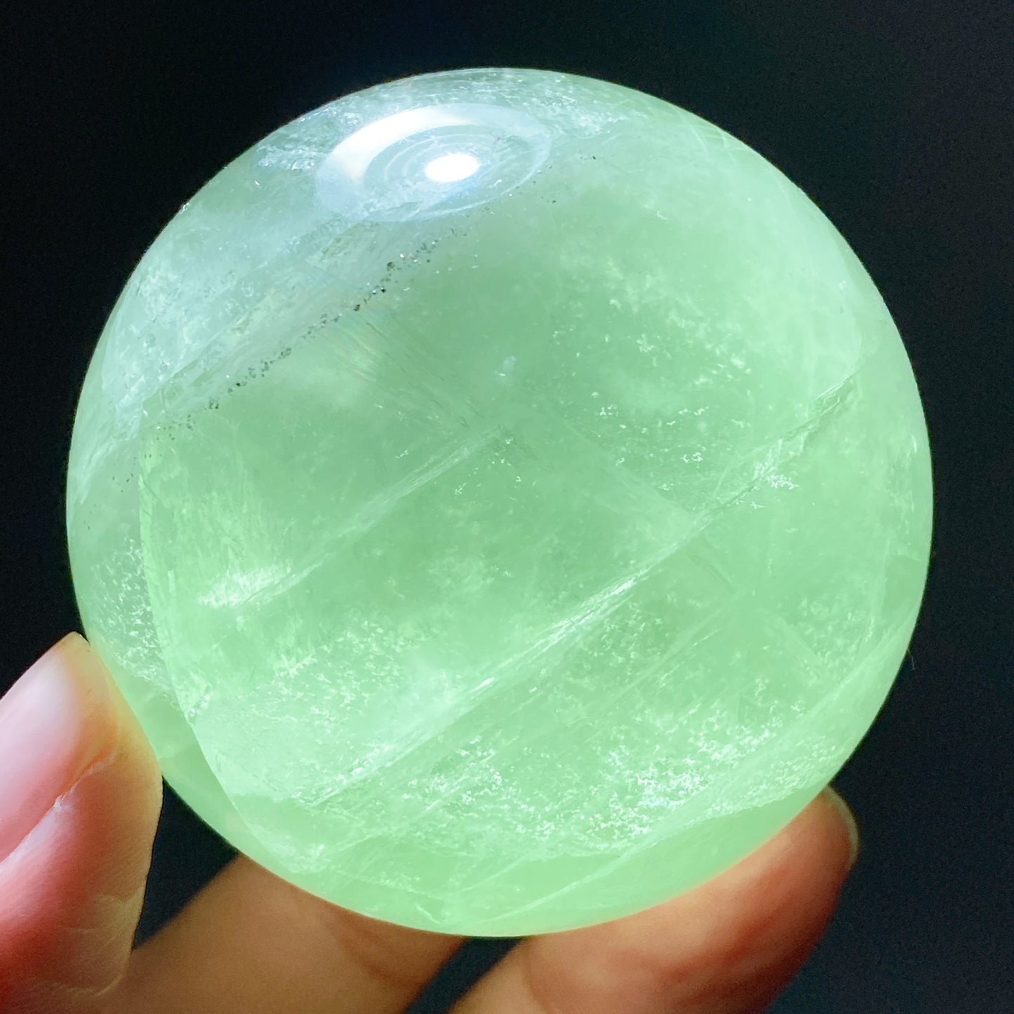 1.8"-3.0" Rainbow Green Fluorite Sphere Crystal Healing Bulk Wholesale