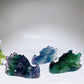 3.8"-4.0" Rainbow Fluorite Dragon Head Carving Crystal Healing Bulk Wholesale