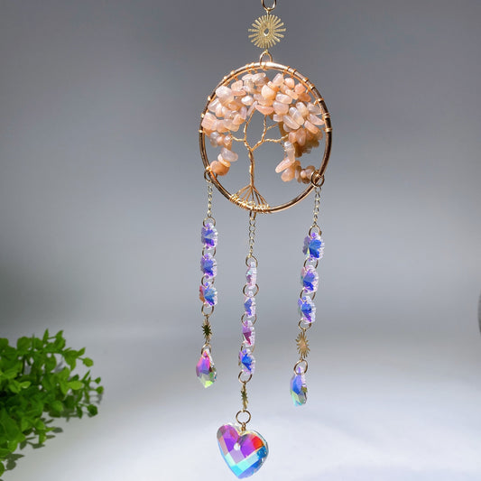 Crystal Chips Golden Life Tree Suncatcher Bulk Wholesale