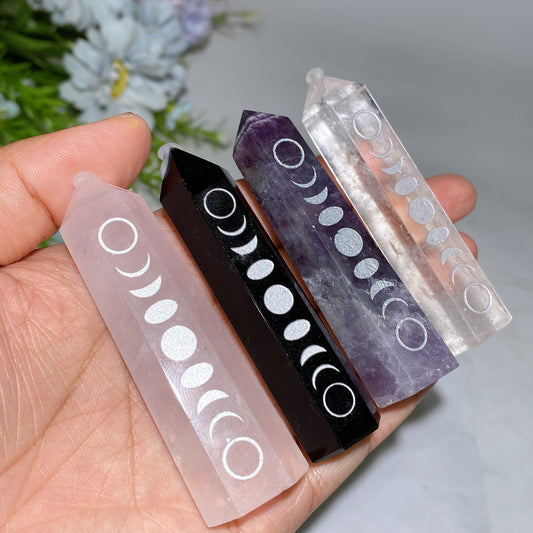 3.0" Mixed Crystal Points 4 Pieces Crystal Healing Bulk Wholesale