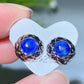 7-12mm Crystal Silver Ear Stud Earrings Bulk Wholesale